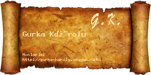 Gurka Károly névjegykártya