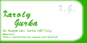 karoly gurka business card